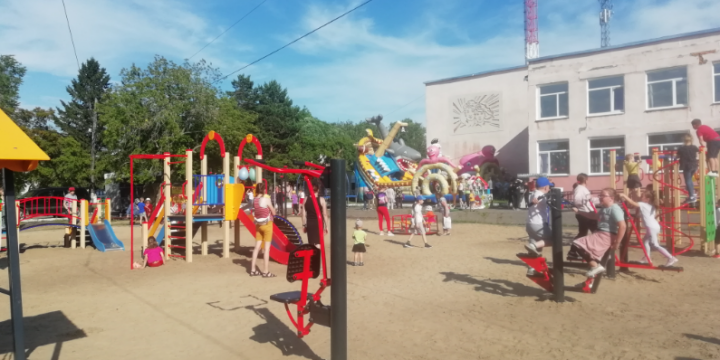 Устройство Детской Игровой Площадки в Омской области, с. Надеждино, ул. Центральная, 39 (2022г.)